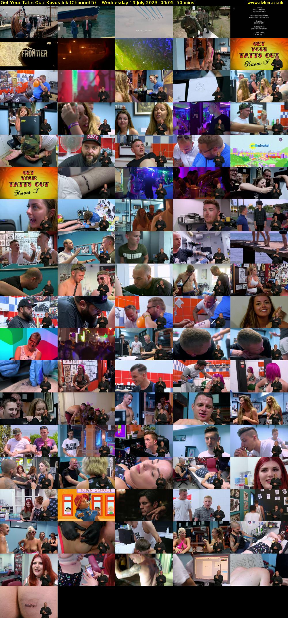 Get Your Tatts Out: Kavos Ink (Channel 5) Wednesday 19 July 2023 04:05 - 04:55