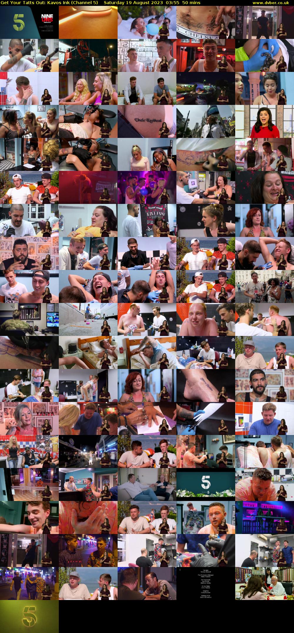 Get Your Tatts Out: Kavos Ink (Channel 5) Saturday 19 August 2023 03:55 - 04:45