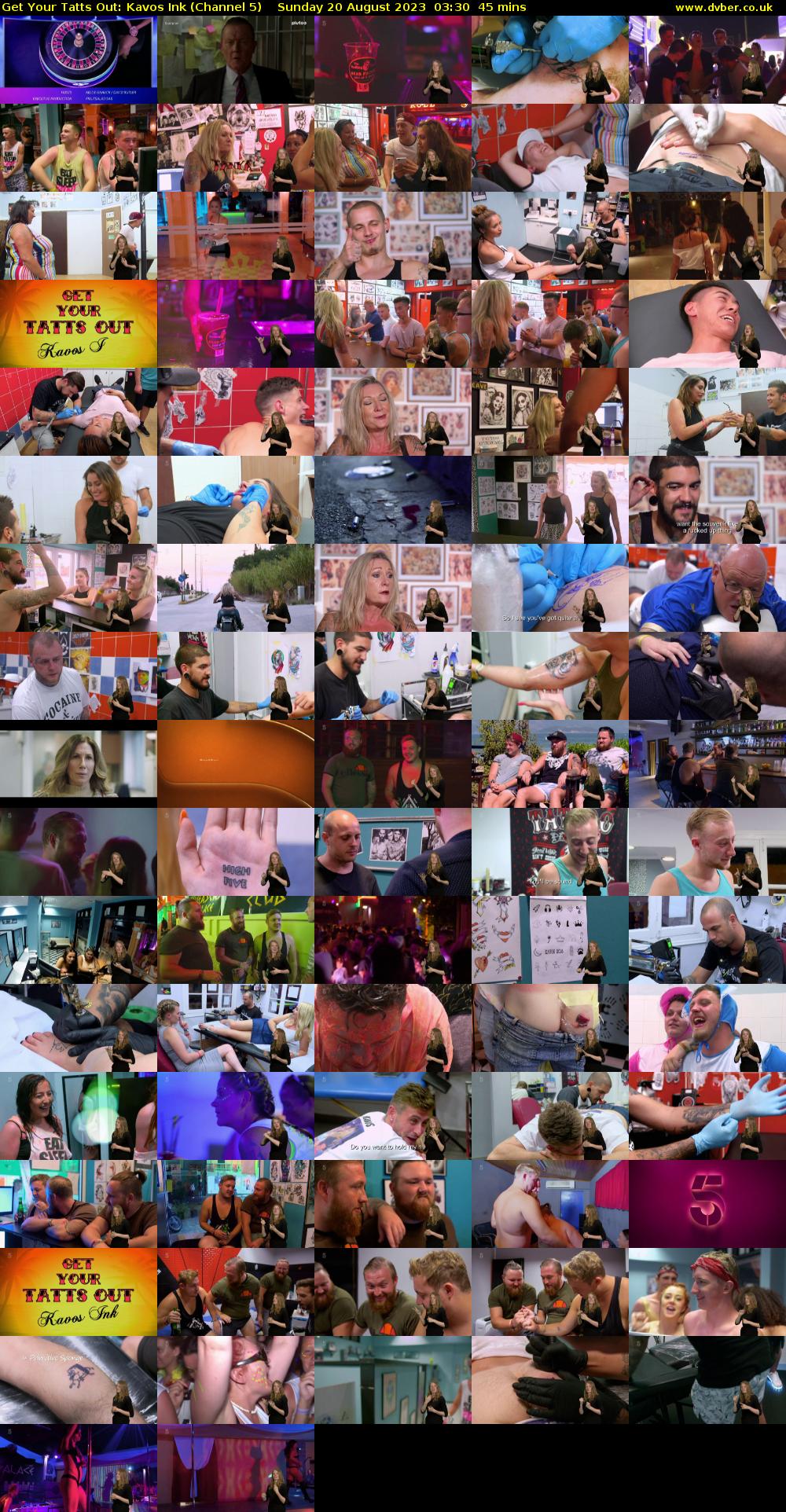 Get Your Tatts Out: Kavos Ink (Channel 5) Sunday 20 August 2023 03:30 - 04:15