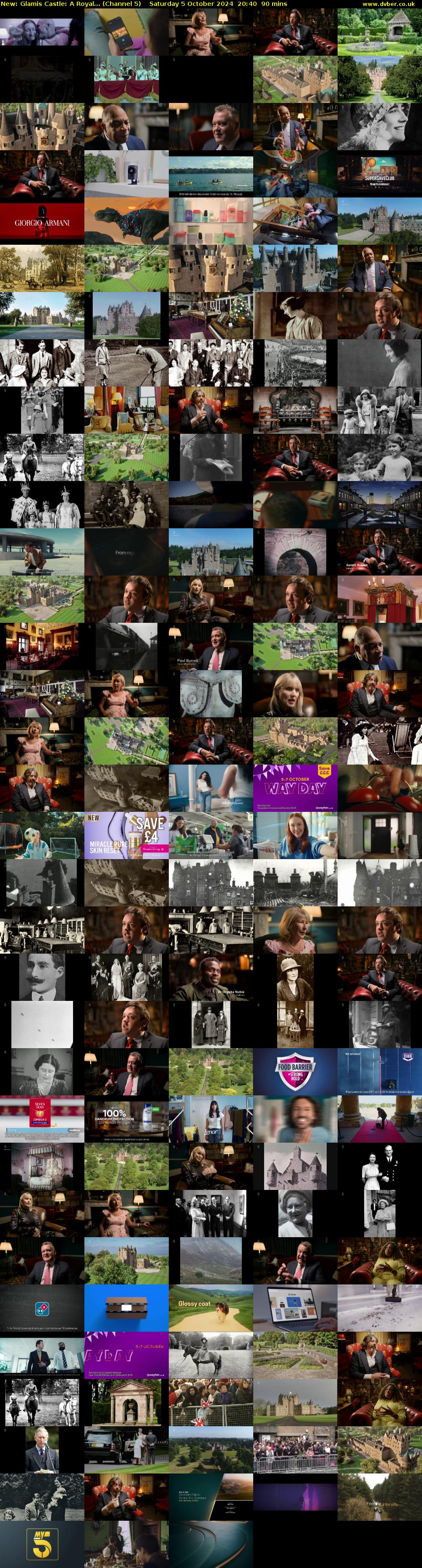 Glamis Castle: A Royal... (Channel 5) Saturday 5 October 2024 20:40 - 22:10