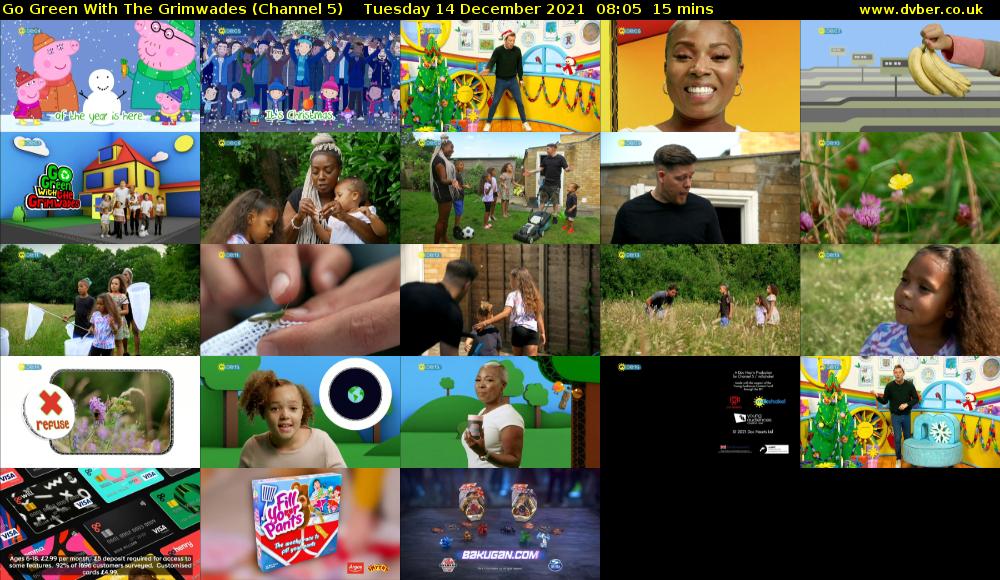 Go Green With The Grimwades (Channel 5) Tuesday 14 December 2021 08:05 - 08:20