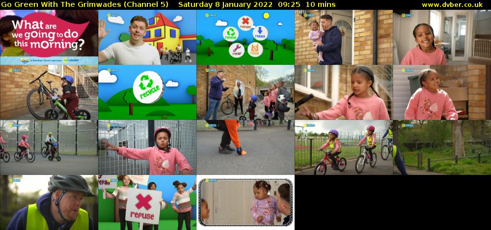 Go Green With The Grimwades (Channel 5) Saturday 8 January 2022 09:25 - 09:35