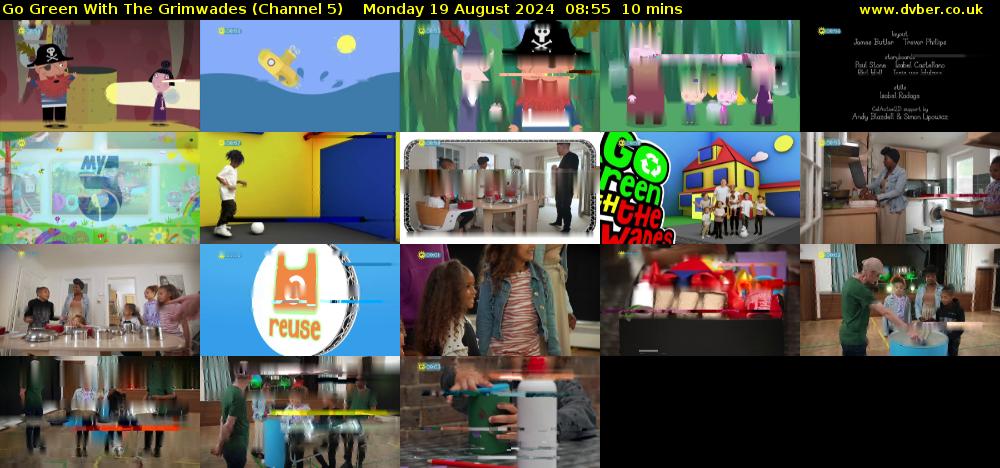 Go Green With The Grimwades (Channel 5) Monday 19 August 2024 08:55 - 09:05