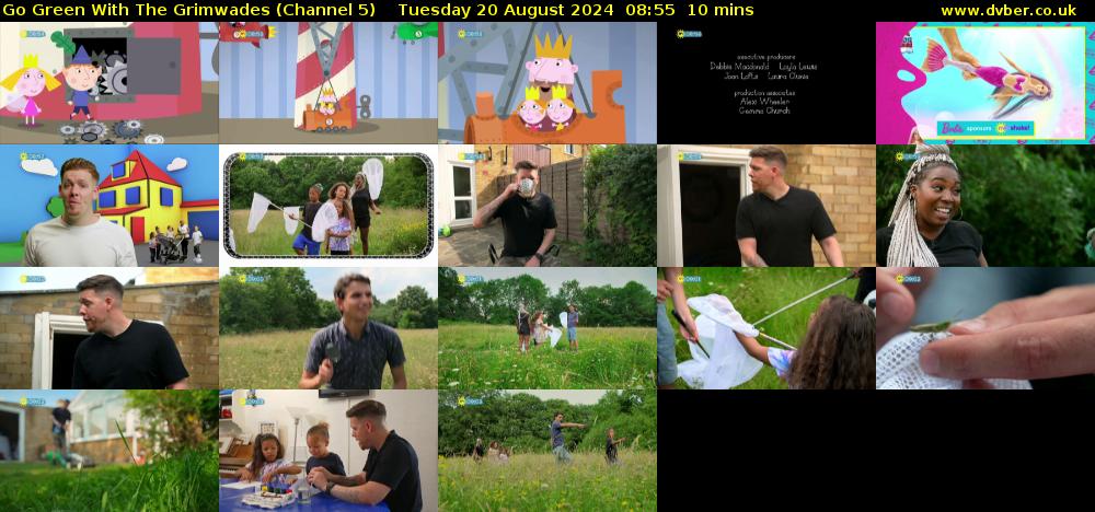 Go Green With The Grimwades (Channel 5) Tuesday 20 August 2024 08:55 - 09:05