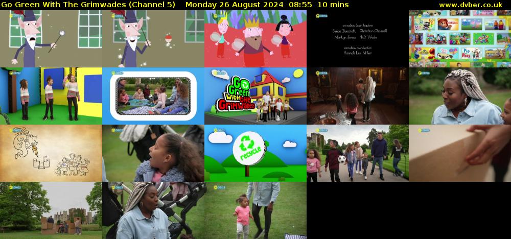 Go Green With The Grimwades (Channel 5) Monday 26 August 2024 08:55 - 09:05