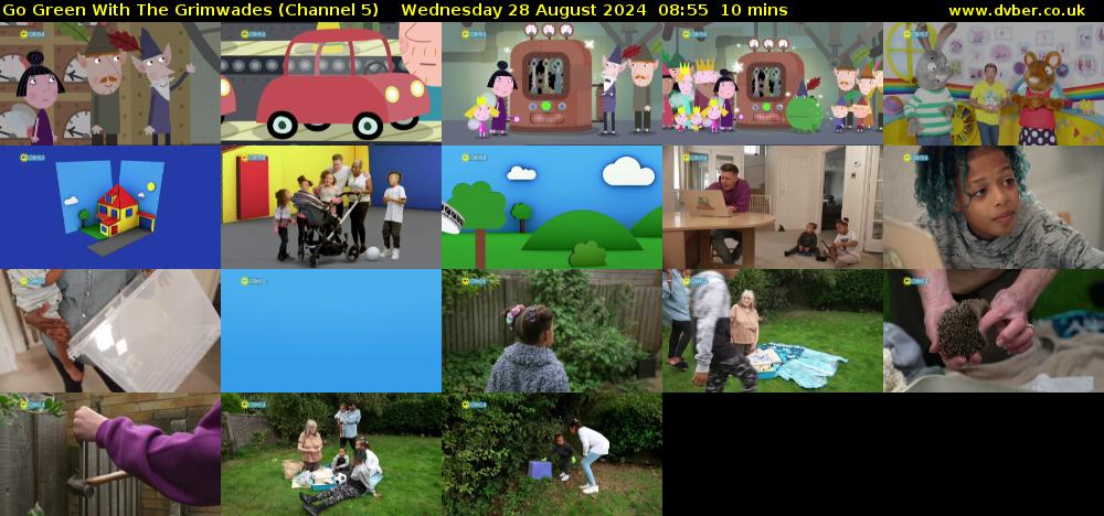 Go Green With The Grimwades (Channel 5) Wednesday 28 August 2024 08:55 - 09:05