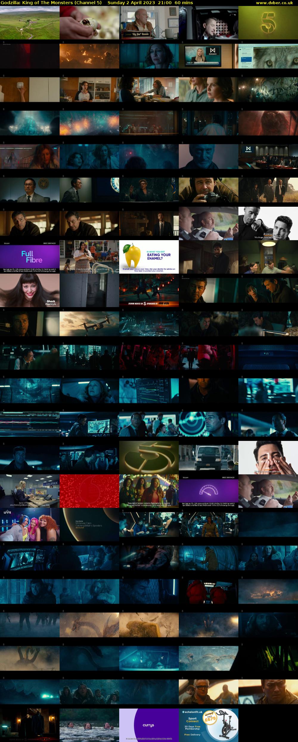 Godzilla: King of The Monsters (Channel 5) Sunday 2 April 2023 21:00 - 22:00
