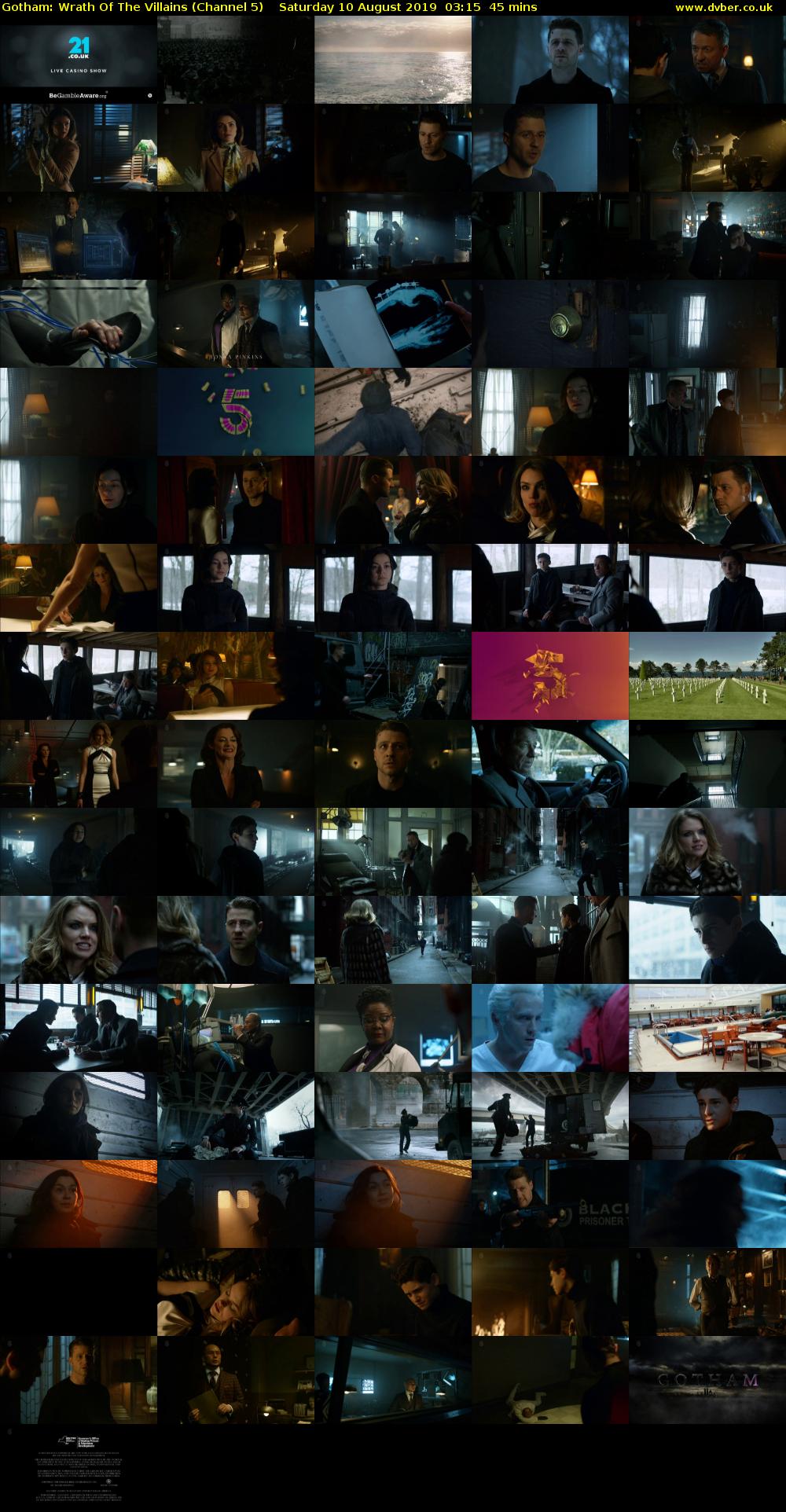 Gotham: Wrath Of The Villains (Channel 5) Saturday 10 August 2019 03:15 - 04:00