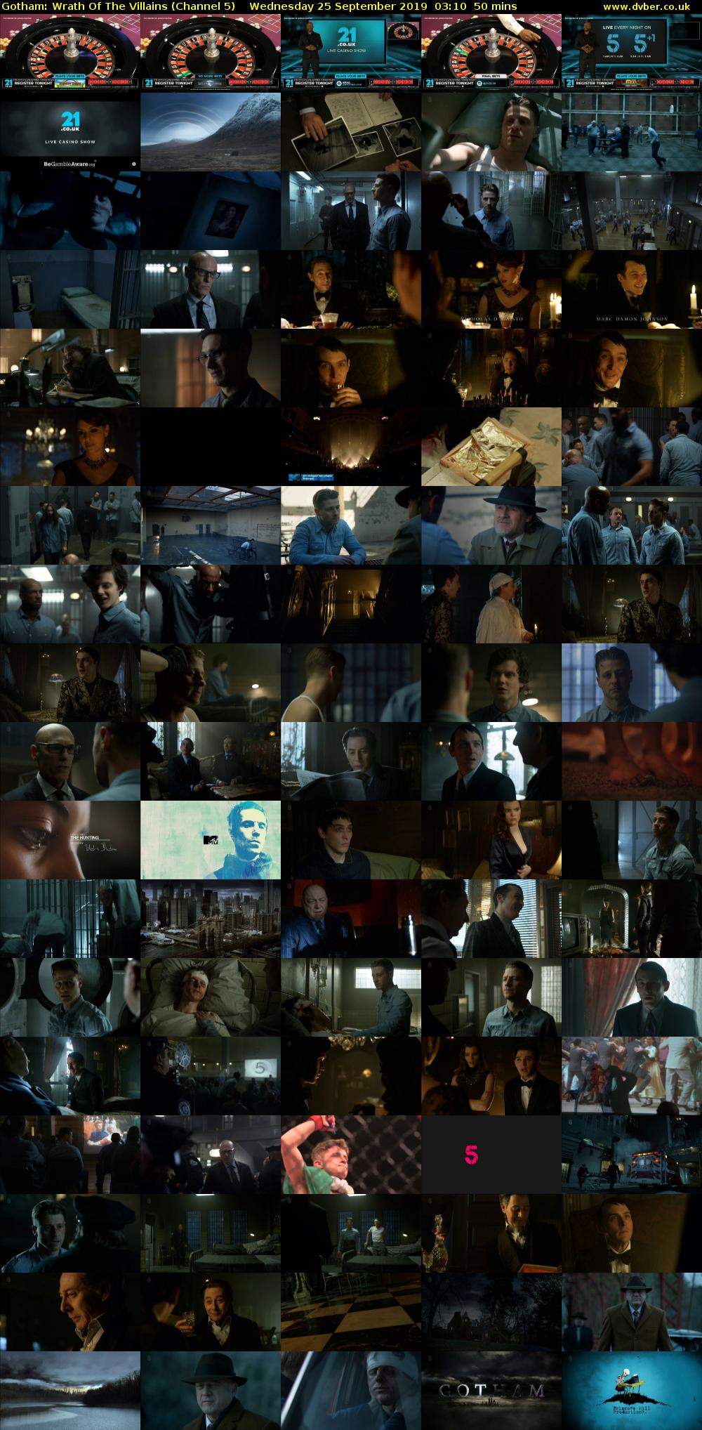 Gotham: Wrath Of The Villains (Channel 5) Wednesday 25 September 2019 03:10 - 04:00