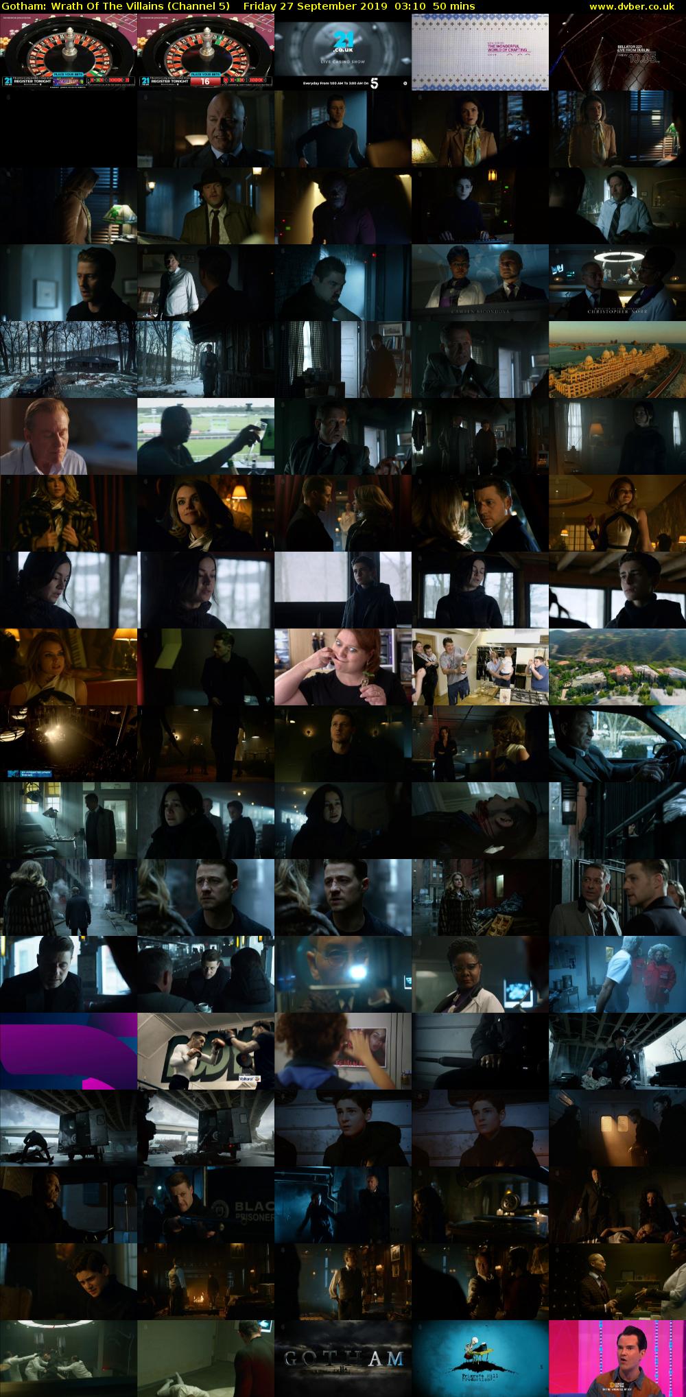 Gotham: Wrath Of The Villains (Channel 5) Friday 27 September 2019 03:10 - 04:00