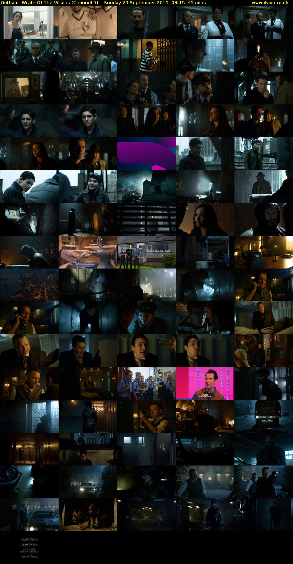 Gotham: Wrath Of The Villains (Channel 5) Sunday 29 September 2019 03:15 - 04:00