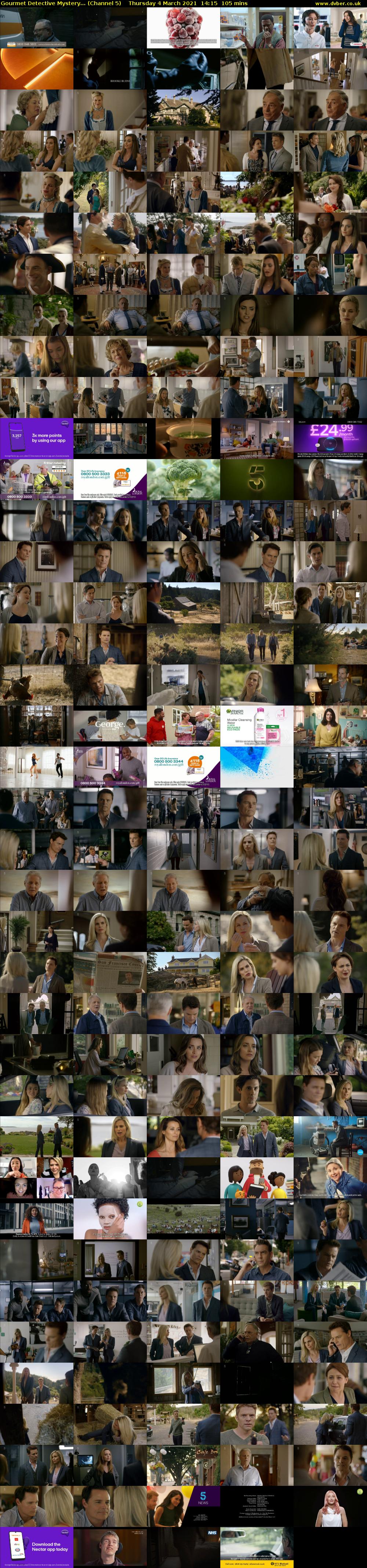 Gourmet Detective Mystery... (Channel 5) Thursday 4 March 2021 14:15 - 16:00