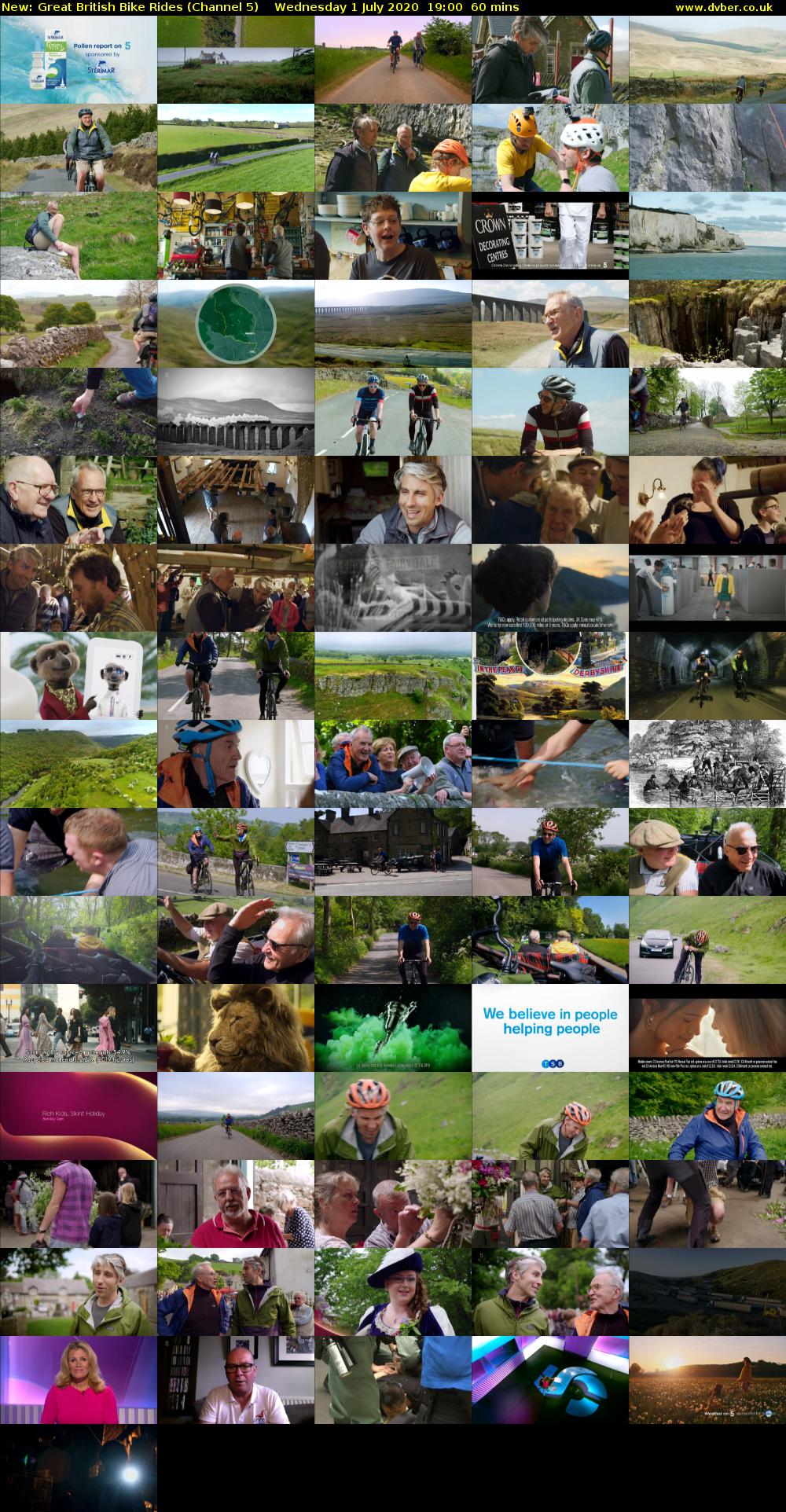Great British Bike Rides (Channel 5) Wednesday 1 July 2020 19:00 - 20:00