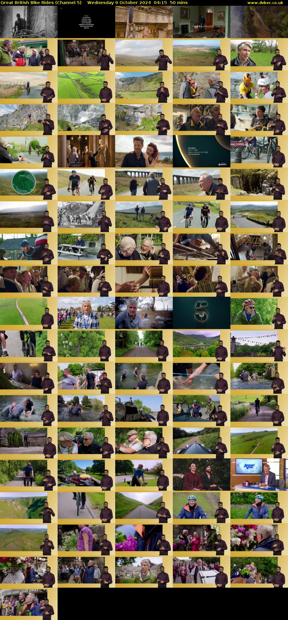 Great British Bike Rides (Channel 5) Wednesday 9 October 2024 04:15 - 05:05