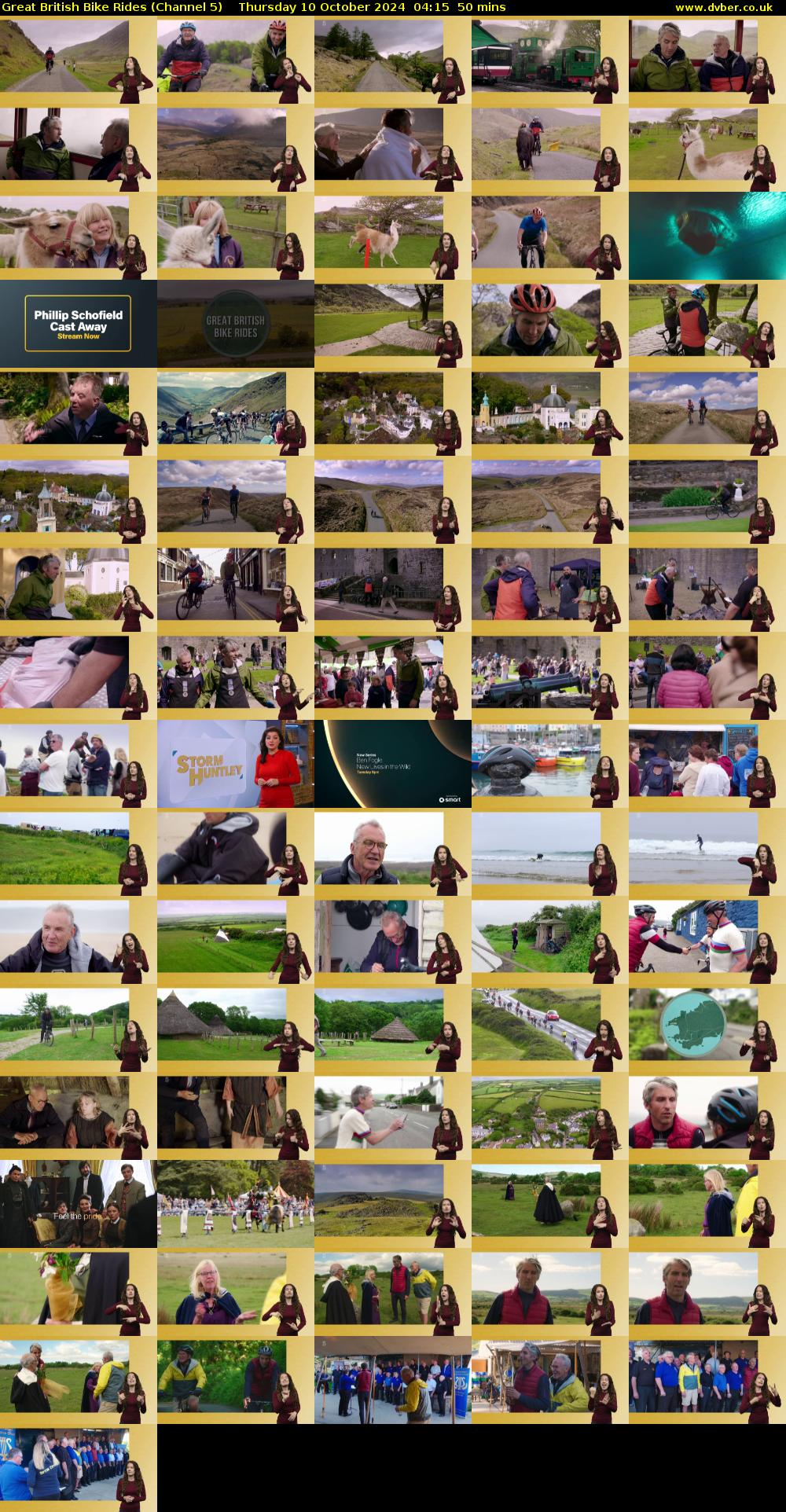 Great British Bike Rides (Channel 5) Thursday 10 October 2024 04:15 - 05:05