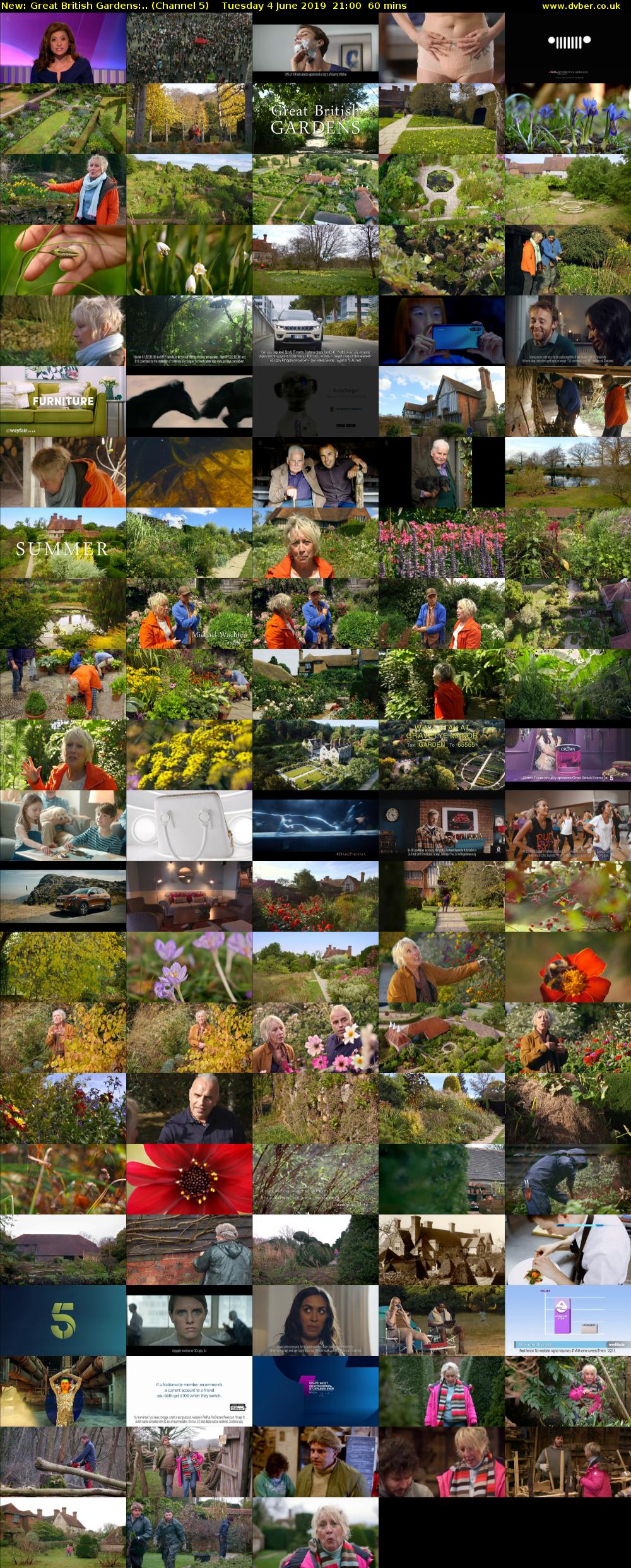 Great British Gardens:.. (Channel 5) Tuesday 4 June 2019 21:00 - 22:00