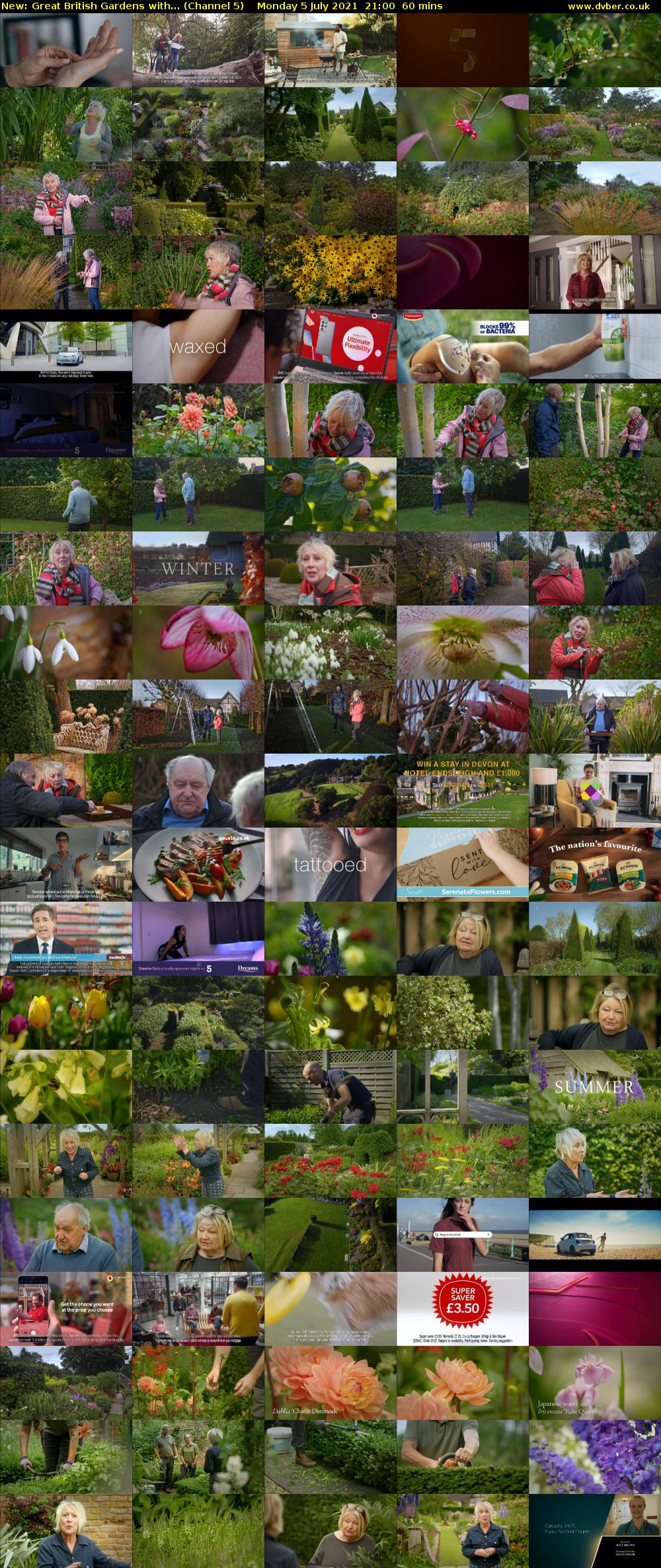 Great British Gardens with... (Channel 5) Monday 5 July 2021 21:00 - 22:00