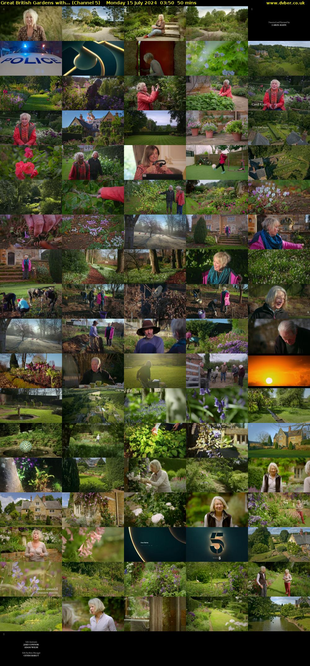 Great British Gardens with... (Channel 5) Monday 15 July 2024 03:50 - 04:40