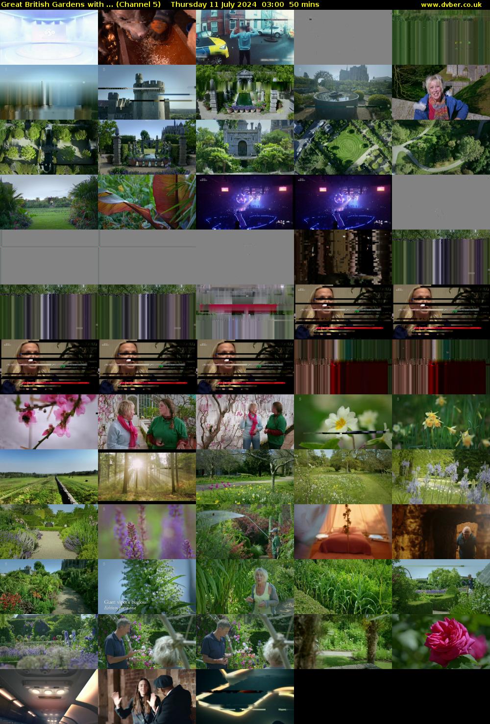 Great British Gardens with ... (Channel 5) Thursday 11 July 2024 03:00 - 03:50