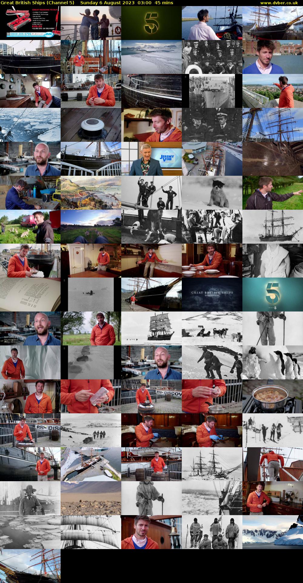 Great British Ships (Channel 5) Sunday 6 August 2023 03:00 - 03:45