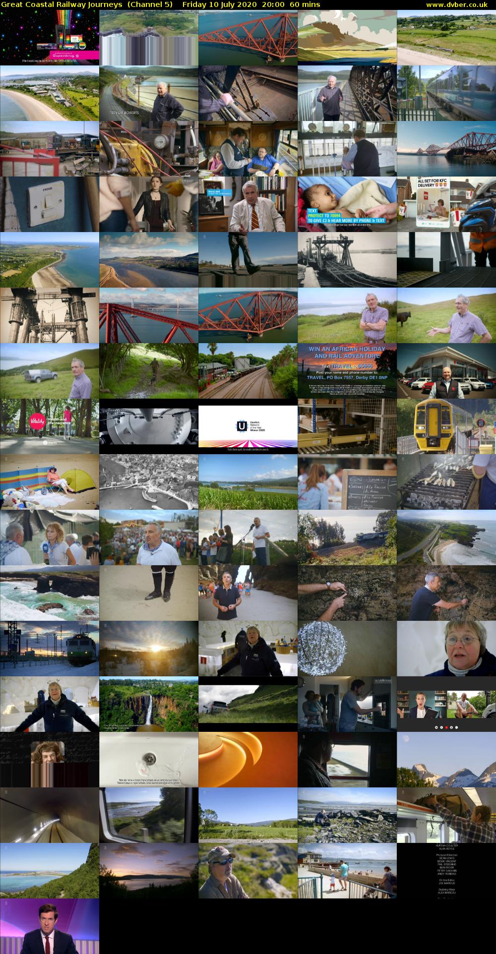 Great Coastal Railway Journeys  (Channel 5) Friday 10 July 2020 20:00 - 21:00
