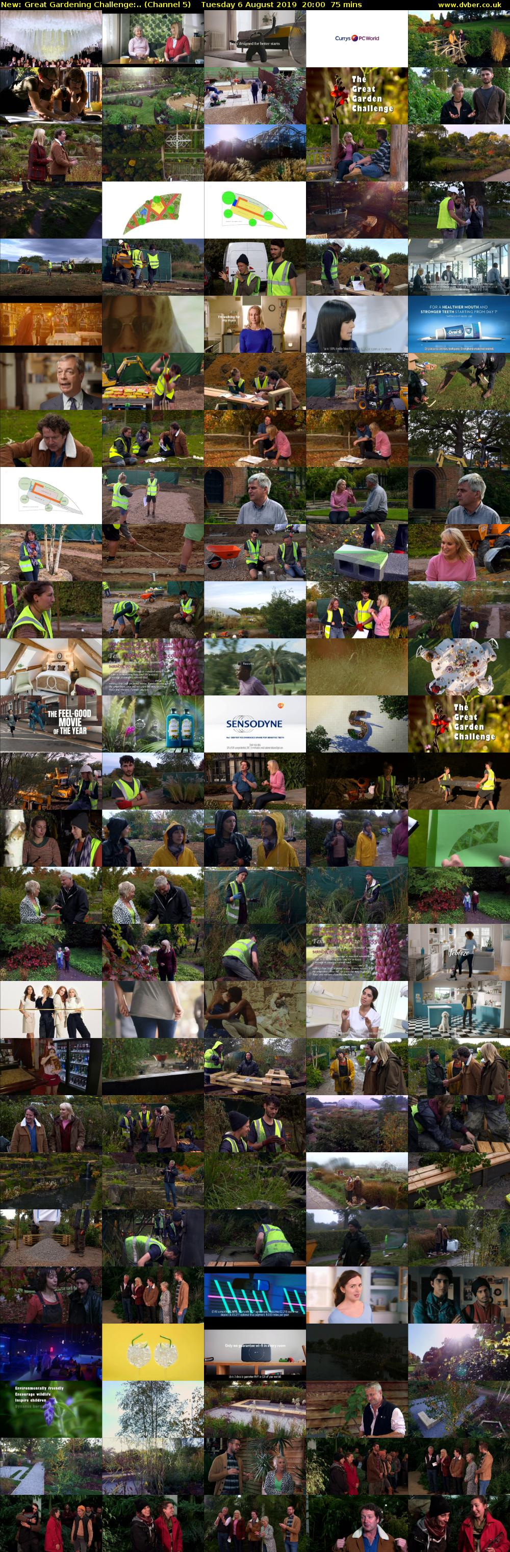 Great Gardening Challenge:.. (Channel 5) Tuesday 6 August 2019 20:00 - 21:15