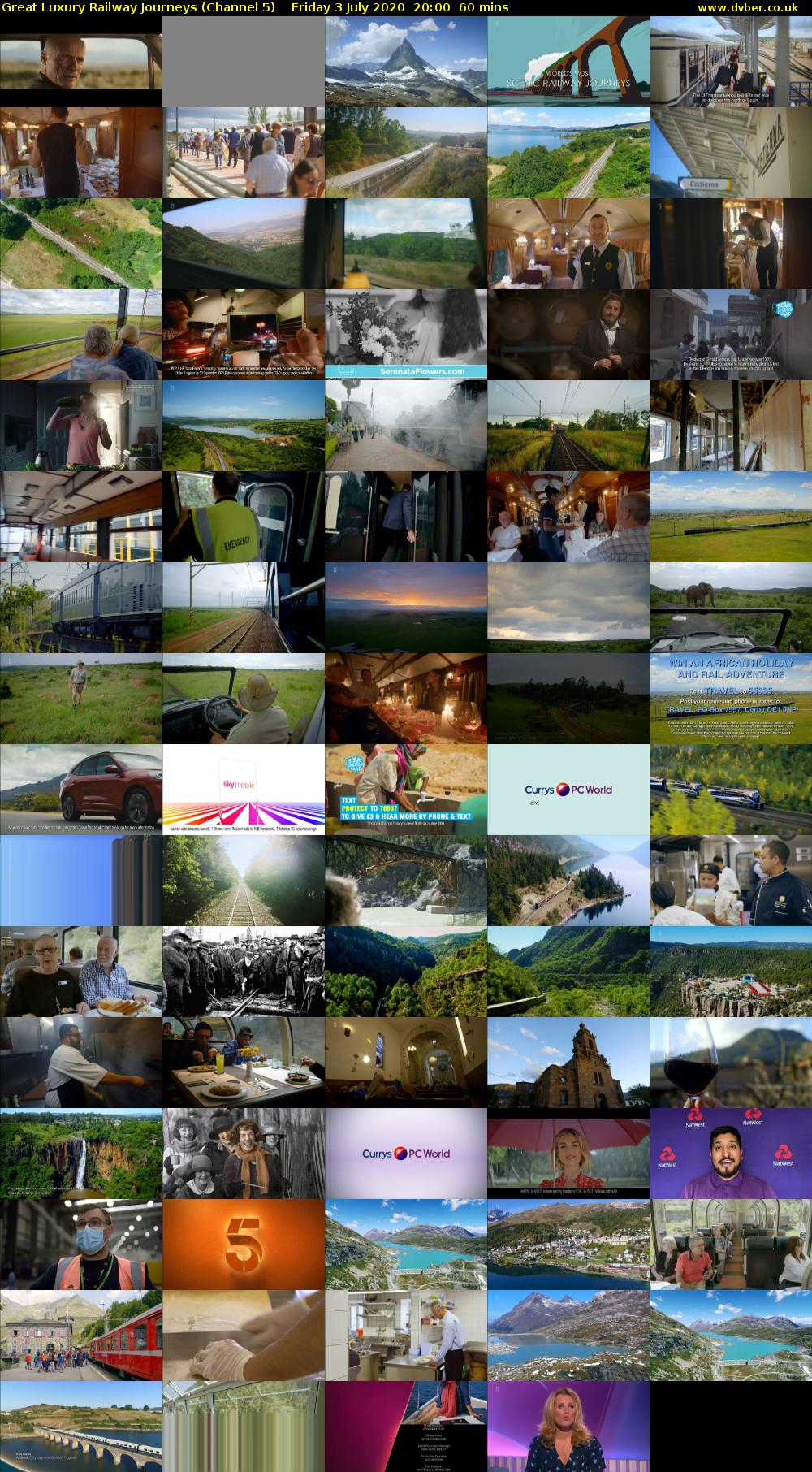 Great Luxury Railway Journeys (Channel 5) Friday 3 July 2020 20:00 - 21:00