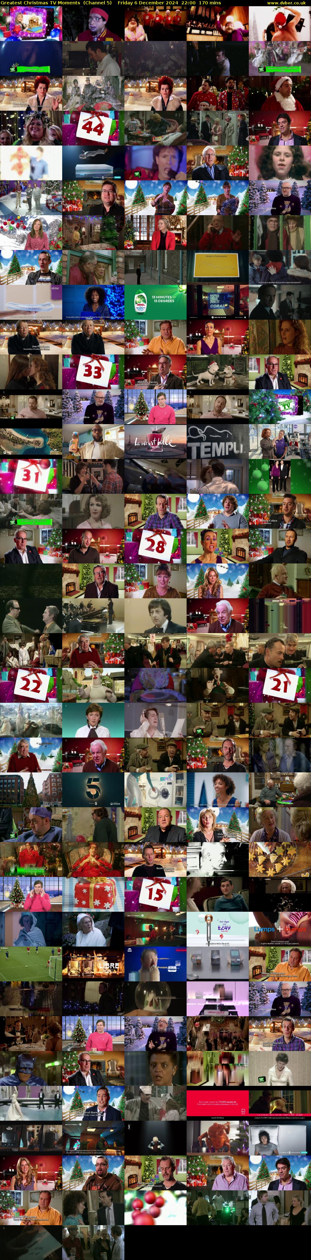 Greatest Christmas TV Moments  (Channel 5) Friday 6 December 2024 22:00 - 00:50