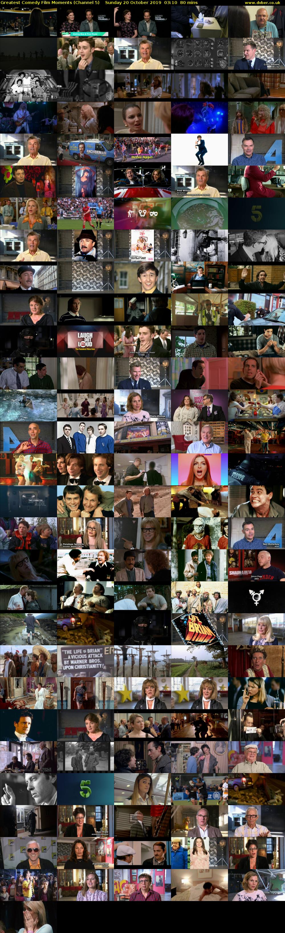 Greatest Comedy Film Moments (Channel 5) Sunday 20 October 2019 03:10 - 04:30