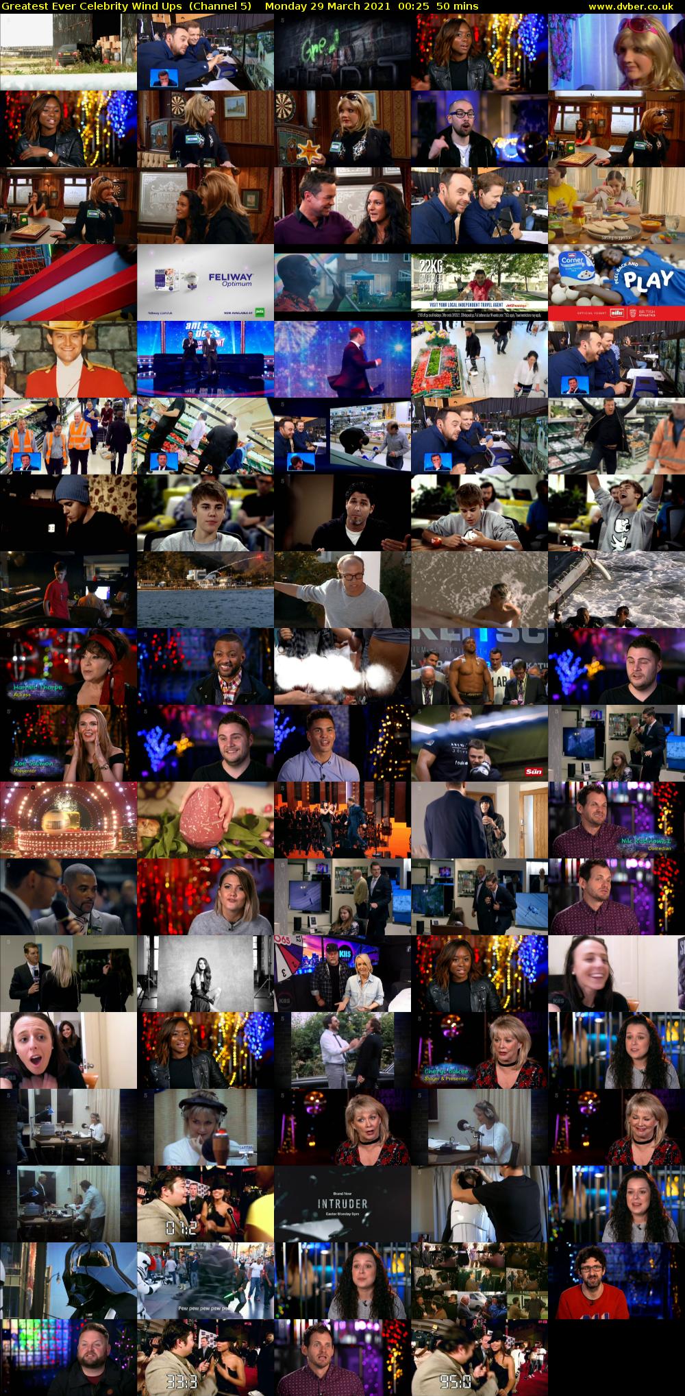 Greatest Ever Celebrity Wind Ups  (Channel 5) Monday 29 March 2021 00:25 - 01:15