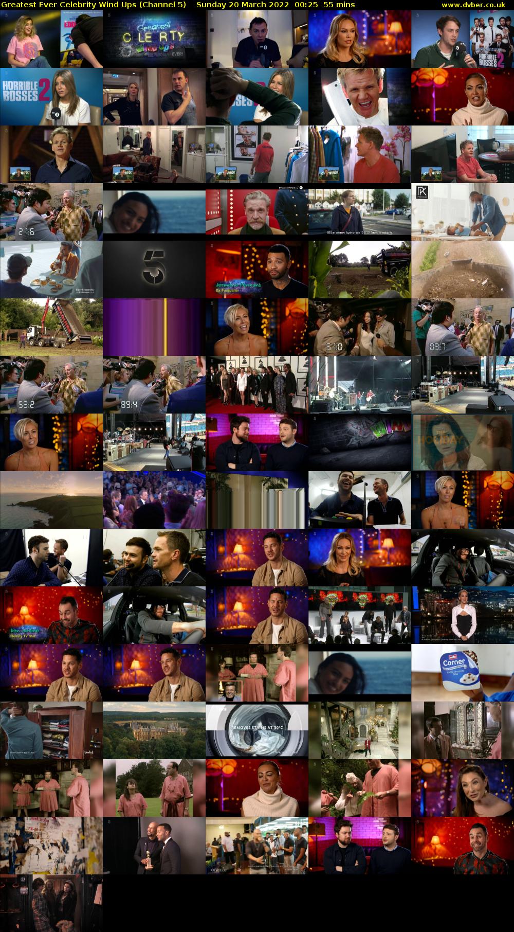 Greatest Ever Celebrity Wind Ups (Channel 5) Sunday 20 March 2022 00:25 - 01:20