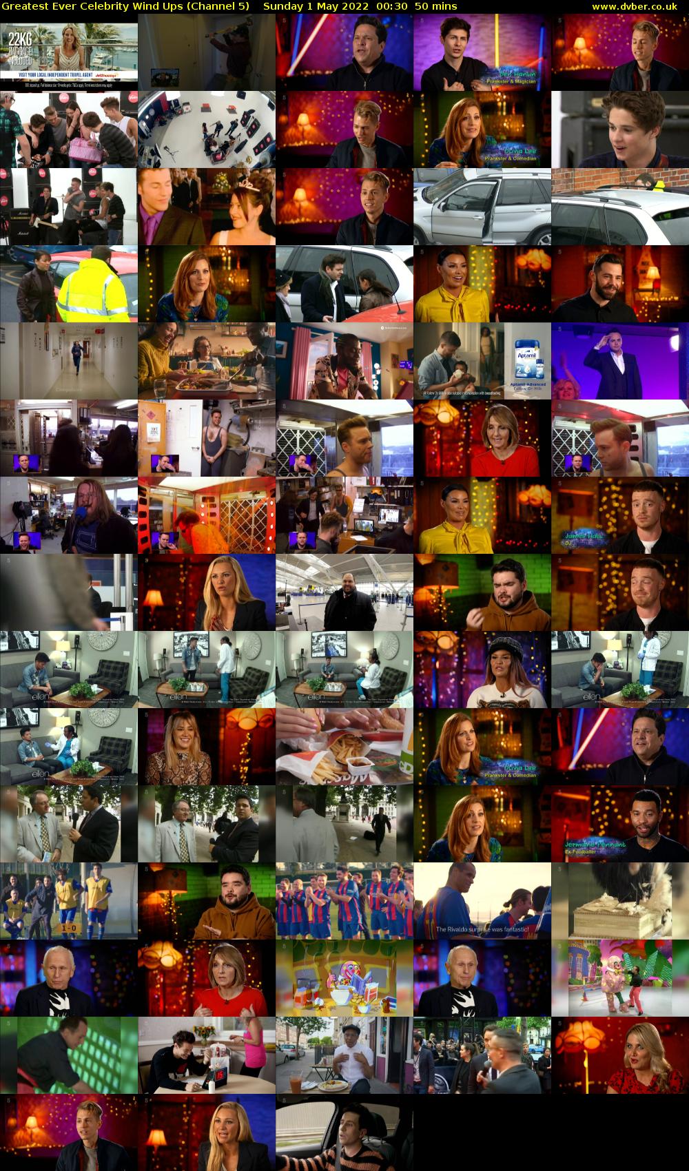 Greatest Ever Celebrity Wind Ups (Channel 5) Sunday 1 May 2022 00:30 - 01:20