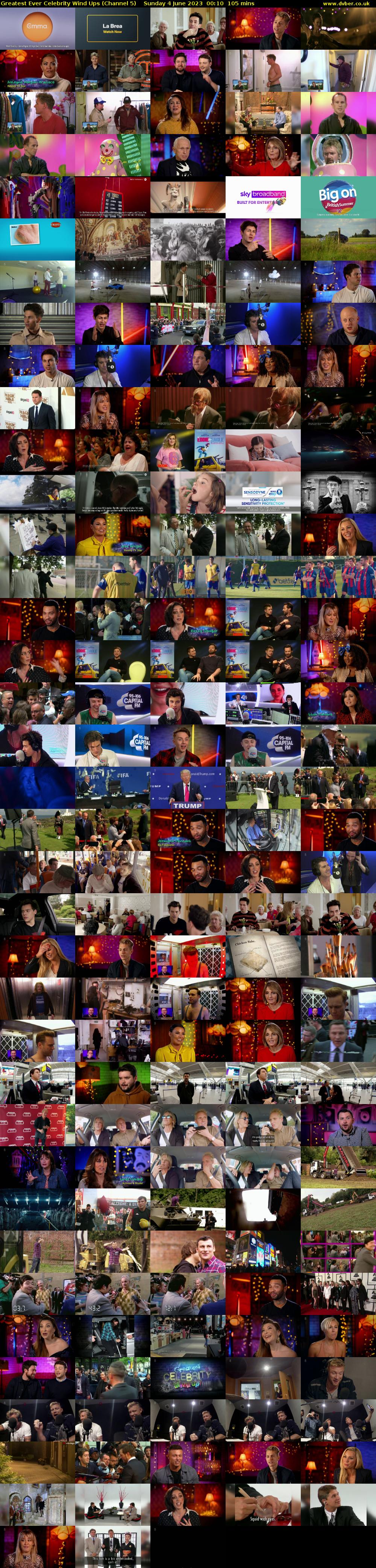 Greatest Ever Celebrity Wind Ups (Channel 5) Sunday 4 June 2023 00:10 - 01:55