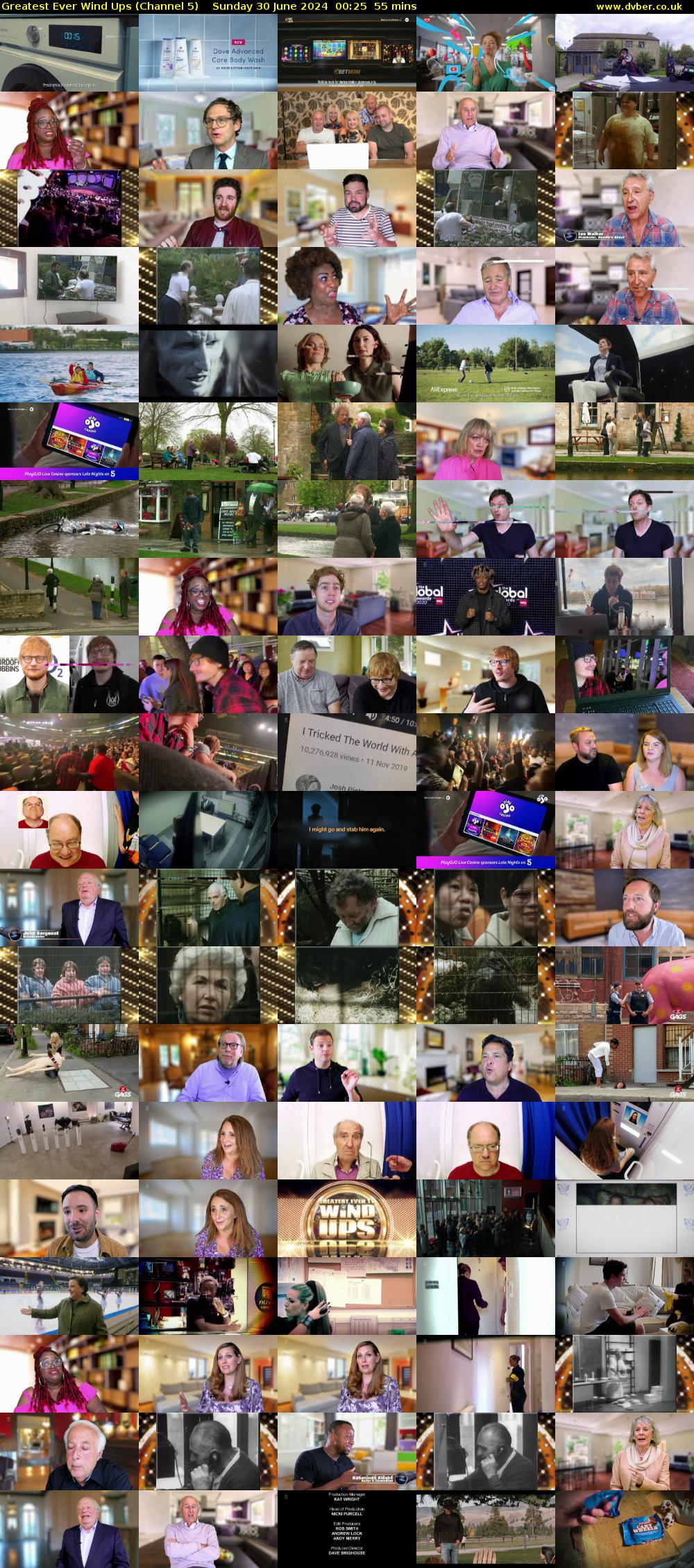 Greatest Ever Wind Ups (Channel 5) Sunday 30 June 2024 00:25 - 01:20