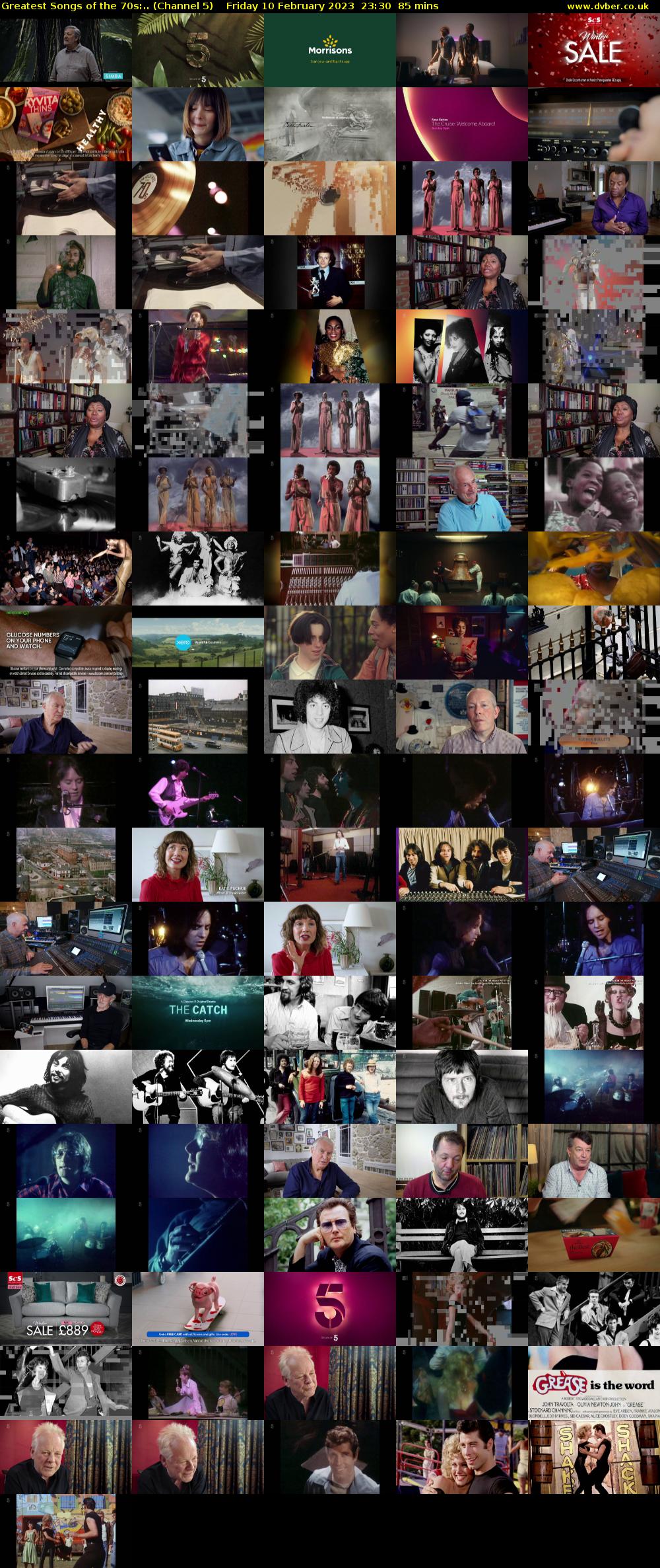 Greatest Songs of the 70s:.. (Channel 5) Friday 10 February 2023 23:30 - 00:55