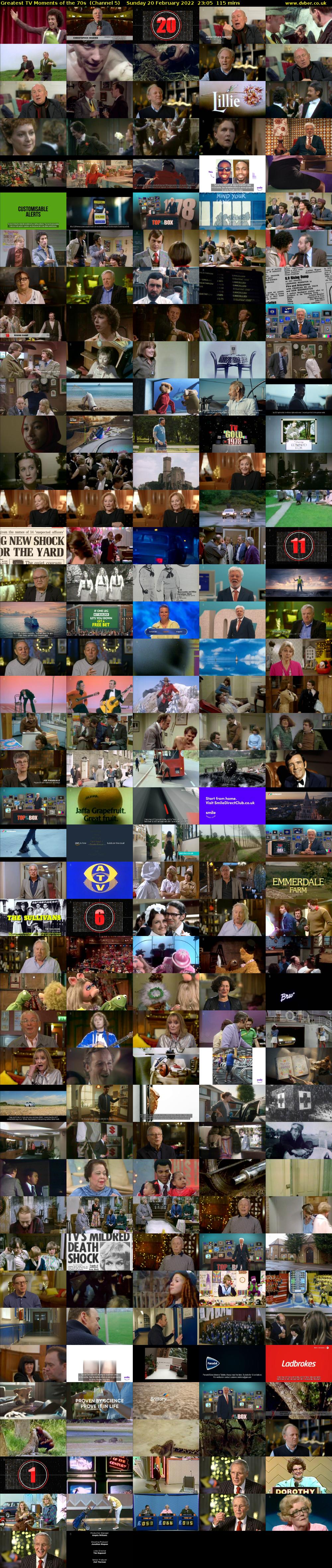 Greatest TV Moments of the 70s  (Channel 5) Sunday 20 February 2022 23:05 - 01:00