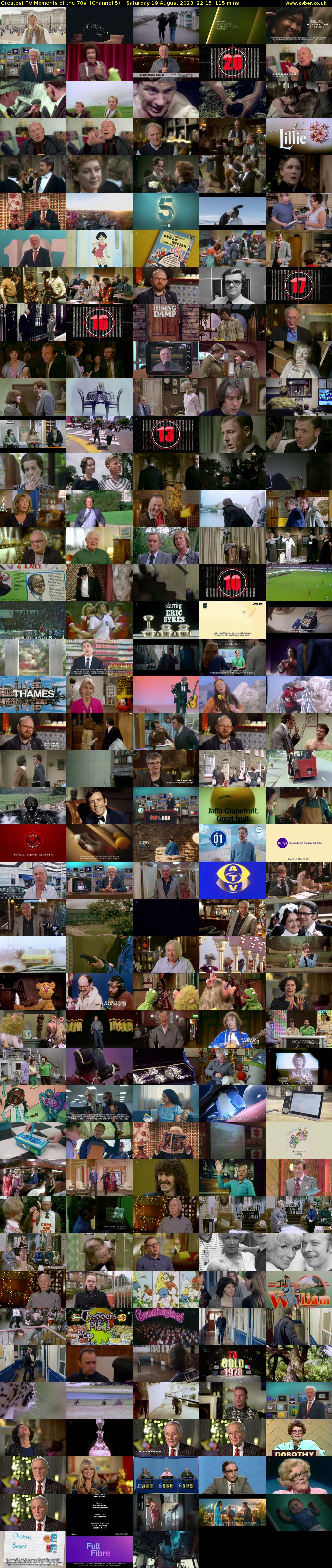 Greatest TV Moments of the 70s  (Channel 5) Saturday 19 August 2023 22:15 - 00:10