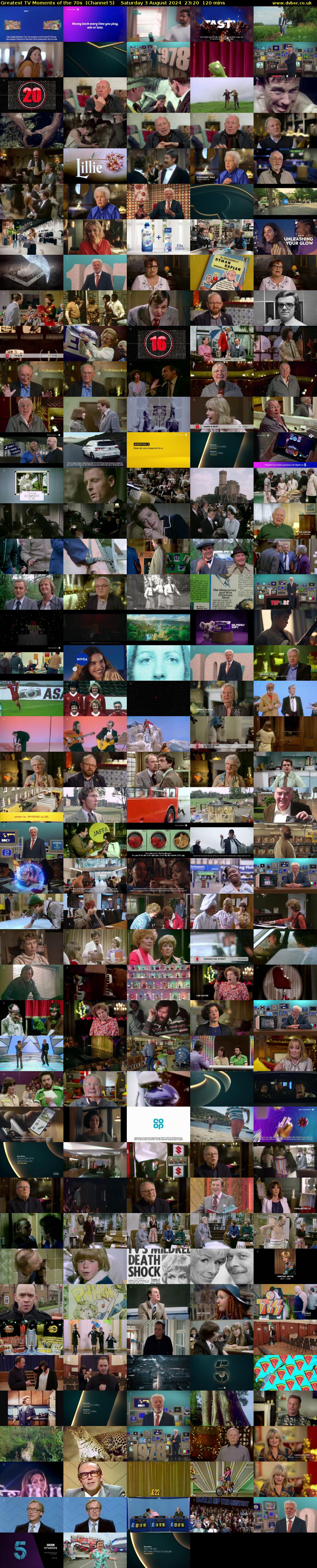 Greatest TV Moments of the 70s  (Channel 5) Saturday 3 August 2024 23:20 - 01:20