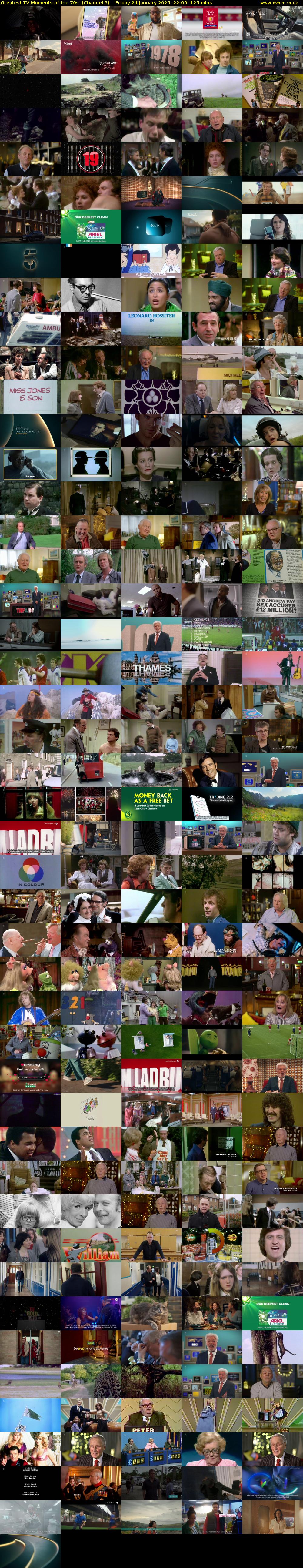 Greatest TV Moments of the 70s  (Channel 5) Friday 24 January 2025 22:00 - 00:05