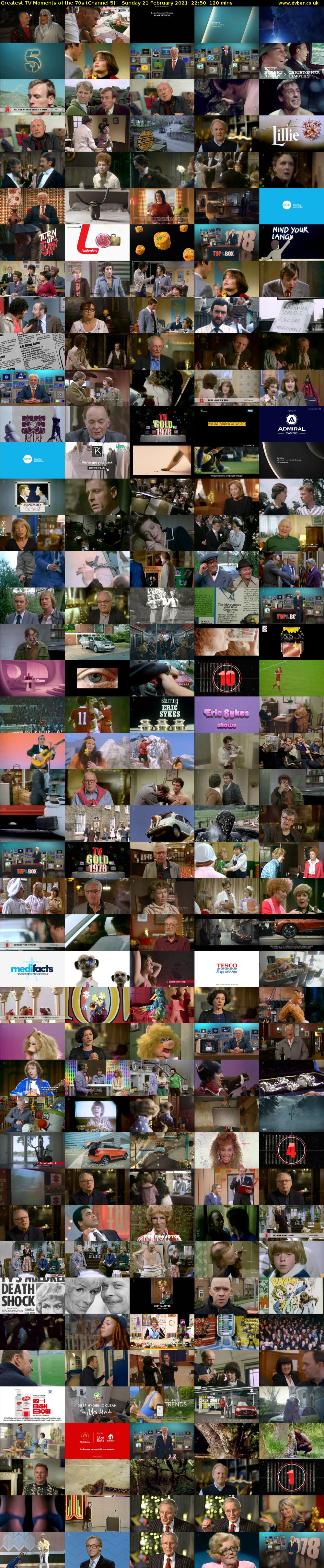 Greatest TV Moments of the 70s (Channel 5) Sunday 21 February 2021 22:50 - 00:50