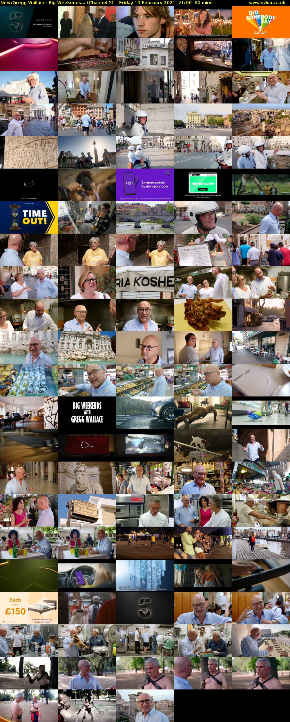 Gregg Wallace: Big Weekends... (Channel 5) Friday 19 February 2021 21:00 - 22:00
