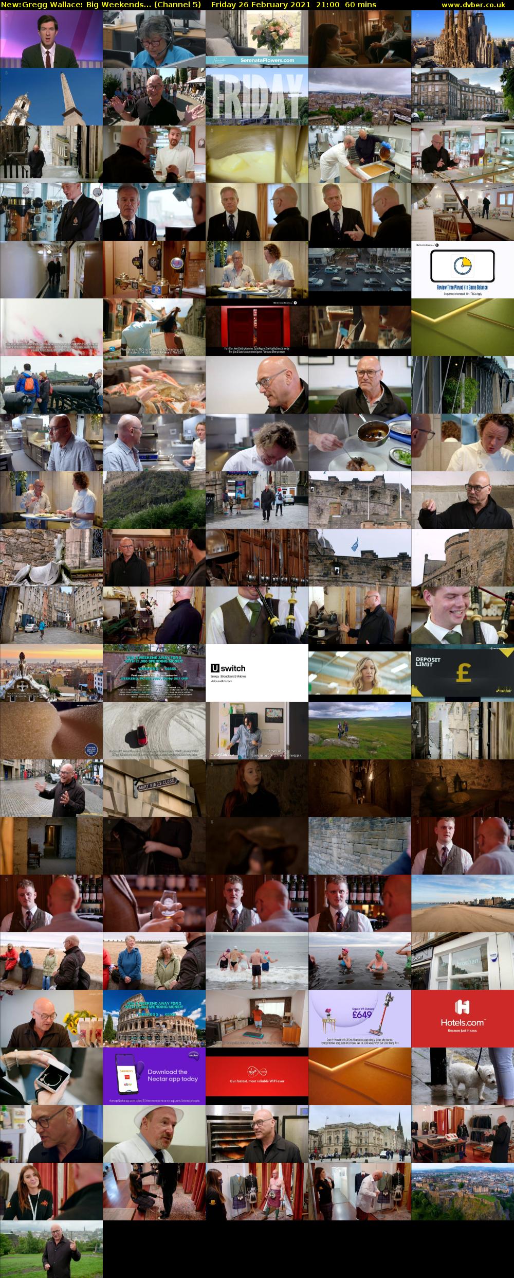 Gregg Wallace: Big Weekends... (Channel 5) Friday 26 February 2021 21:00 - 22:00