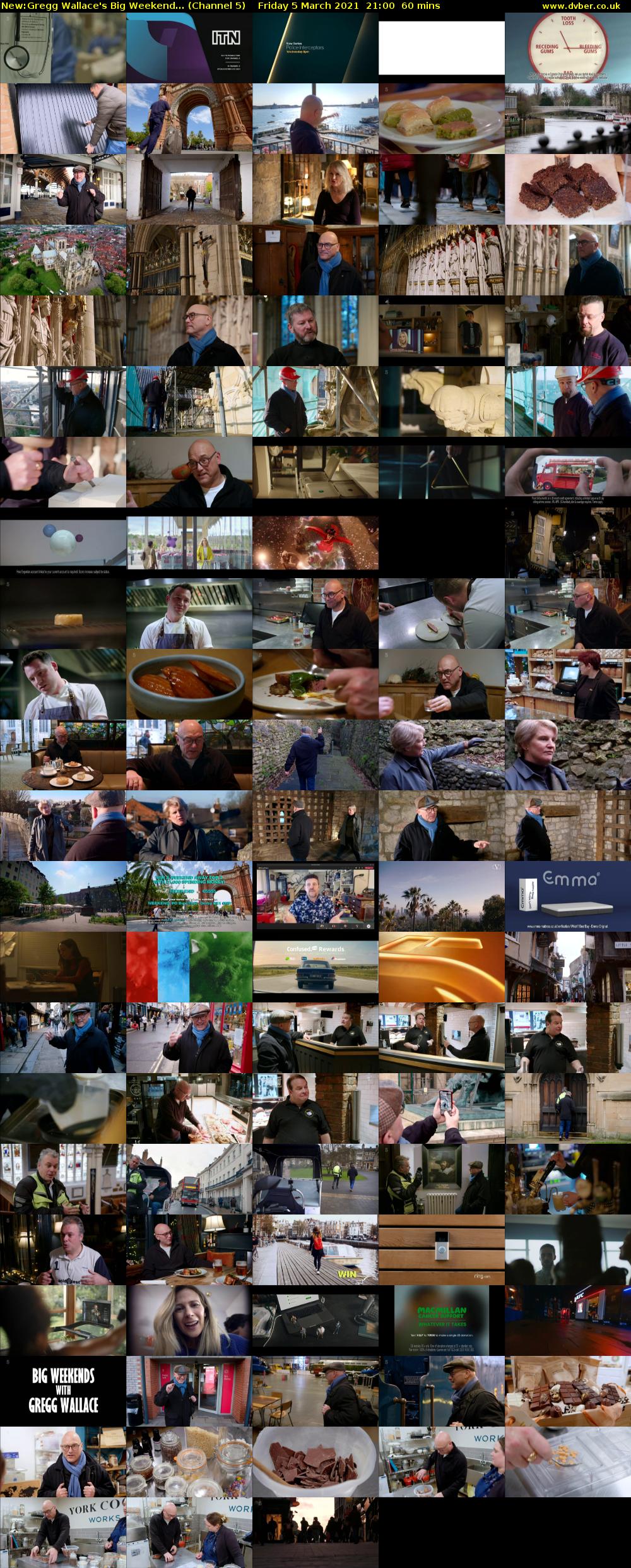 Gregg Wallace's Big Weekend... (Channel 5) Friday 5 March 2021 21:00 - 22:00