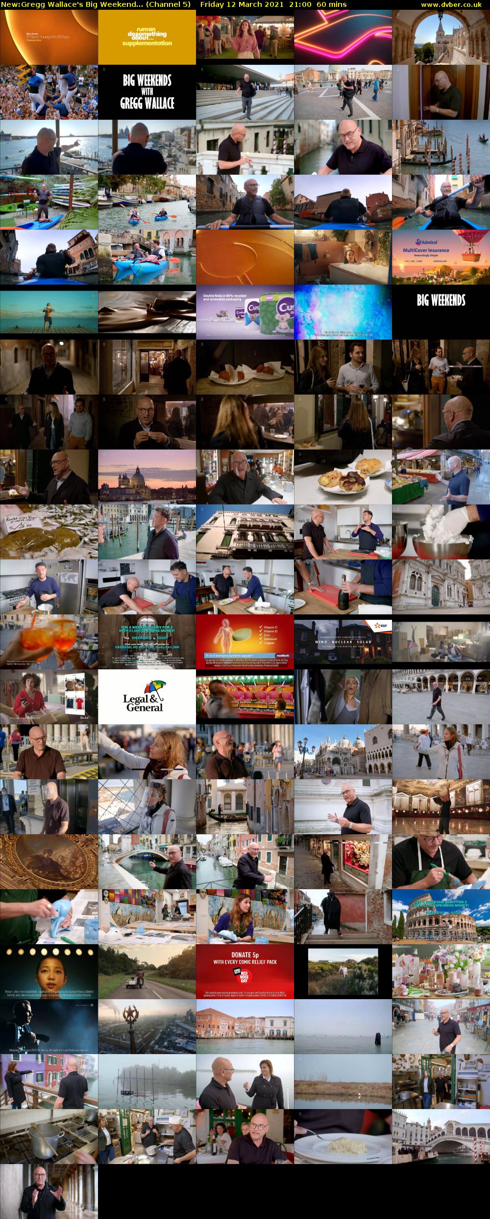 Gregg Wallace's Big Weekend... (Channel 5) Friday 12 March 2021 21:00 - 22:00