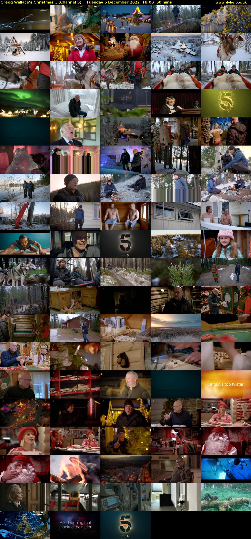 Gregg Wallace's Christmas... (Channel 5) Tuesday 6 December 2022 18:00 - 19:00