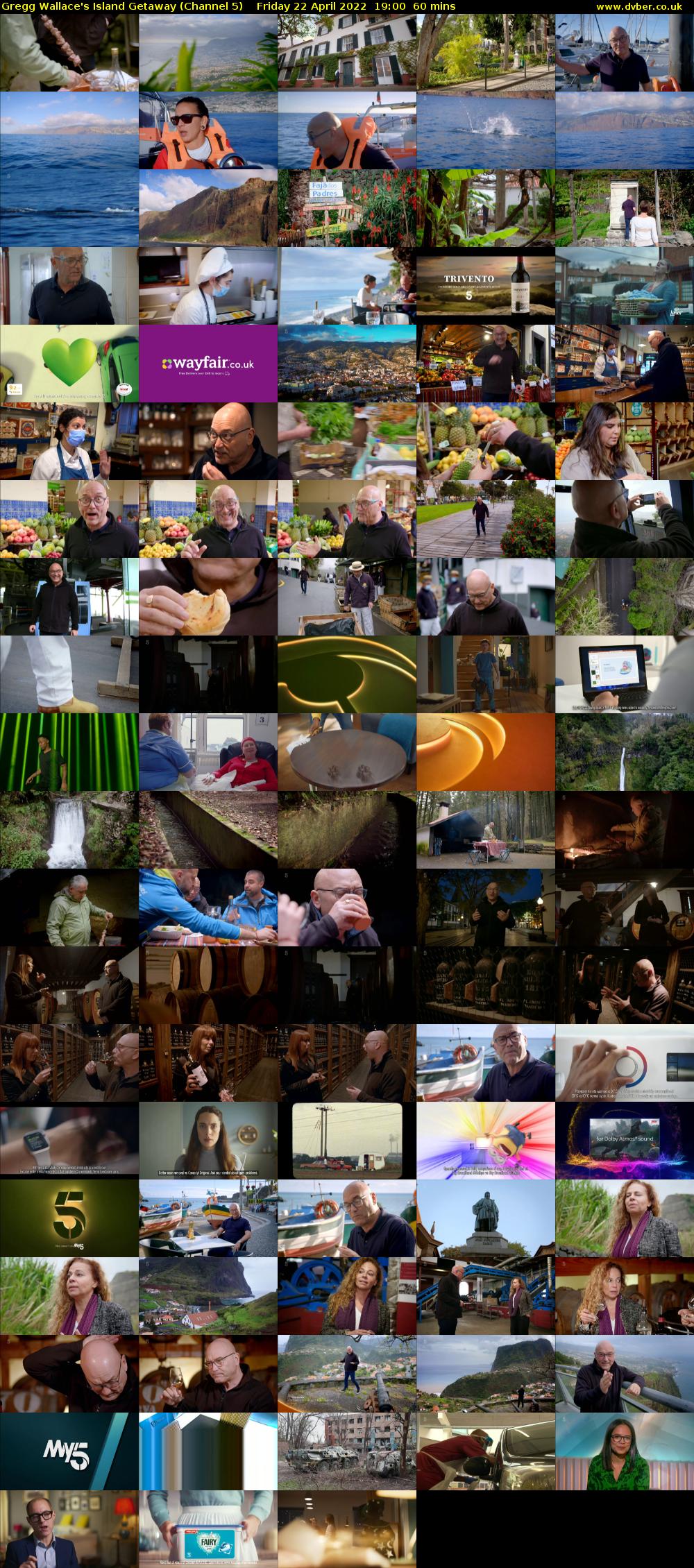 Gregg Wallace's Island Getaway (Channel 5) Friday 22 April 2022 19:00 - 20:00