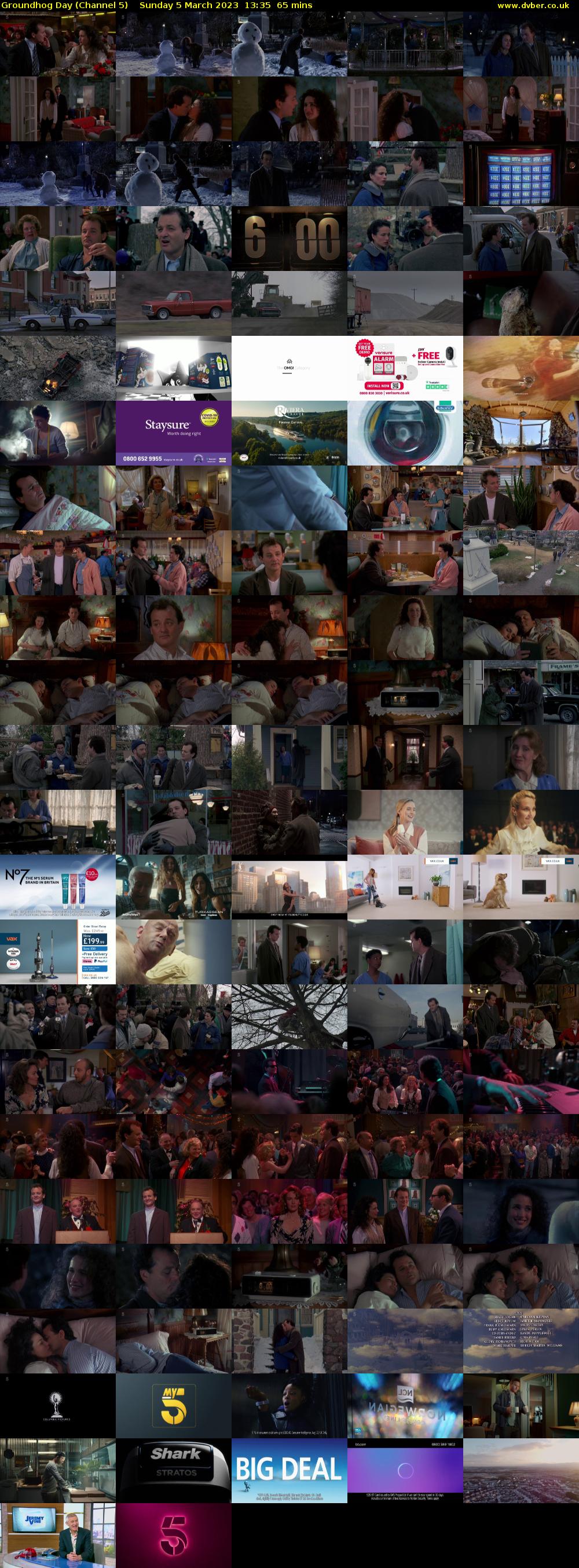 Groundhog Day (Channel 5) Sunday 5 March 2023 13:35 - 14:40