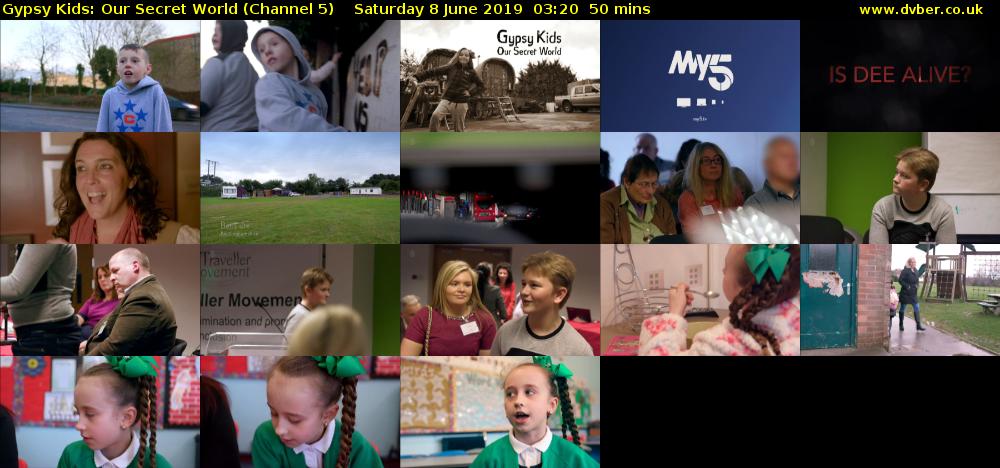 Gypsy Kids: Our Secret World (Channel 5) Saturday 8 June 2019 03:20 - 04:10