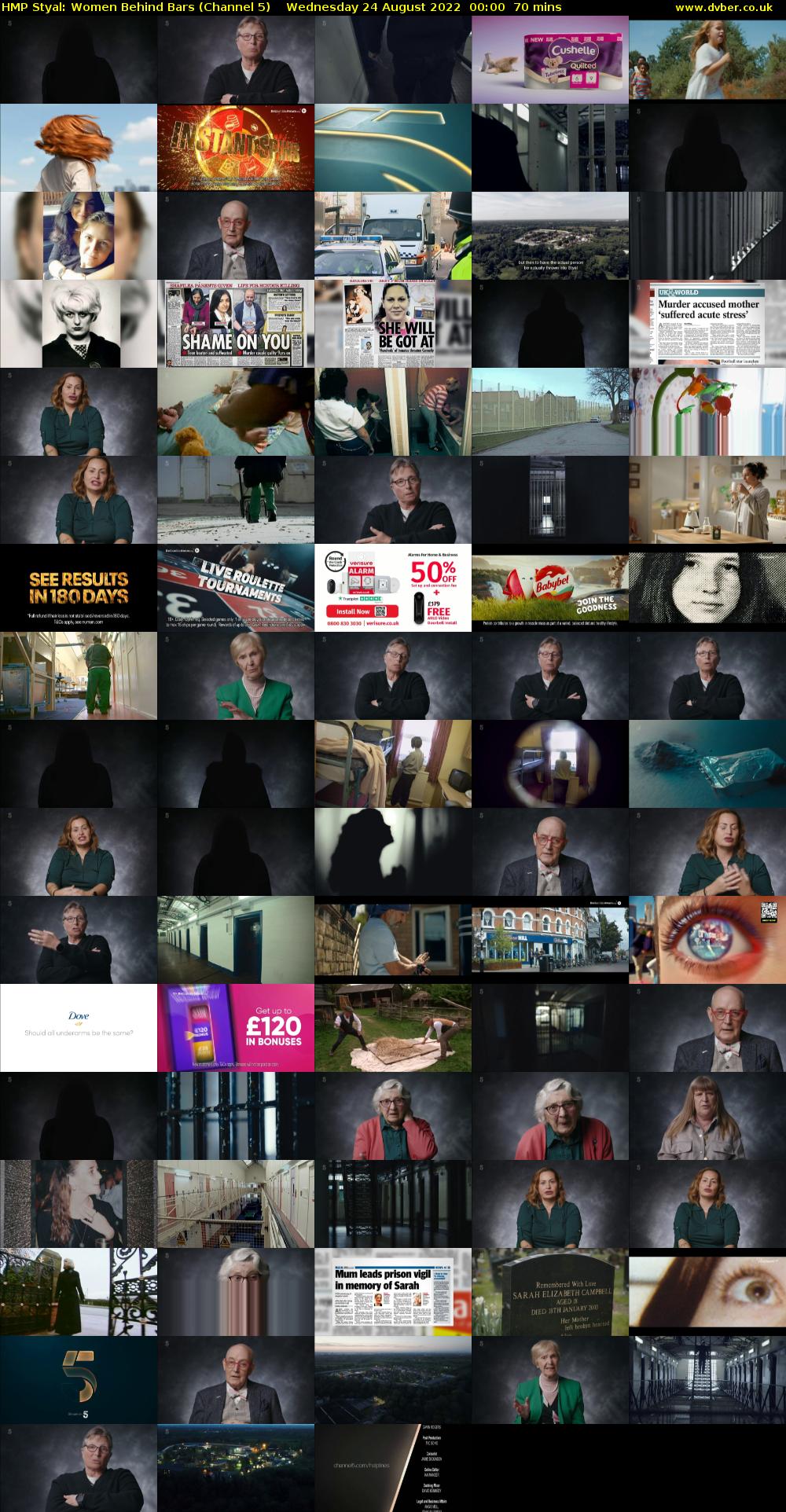 HMP Styal: Women Behind Bars (Channel 5) Wednesday 24 August 2022 00:00 - 01:10