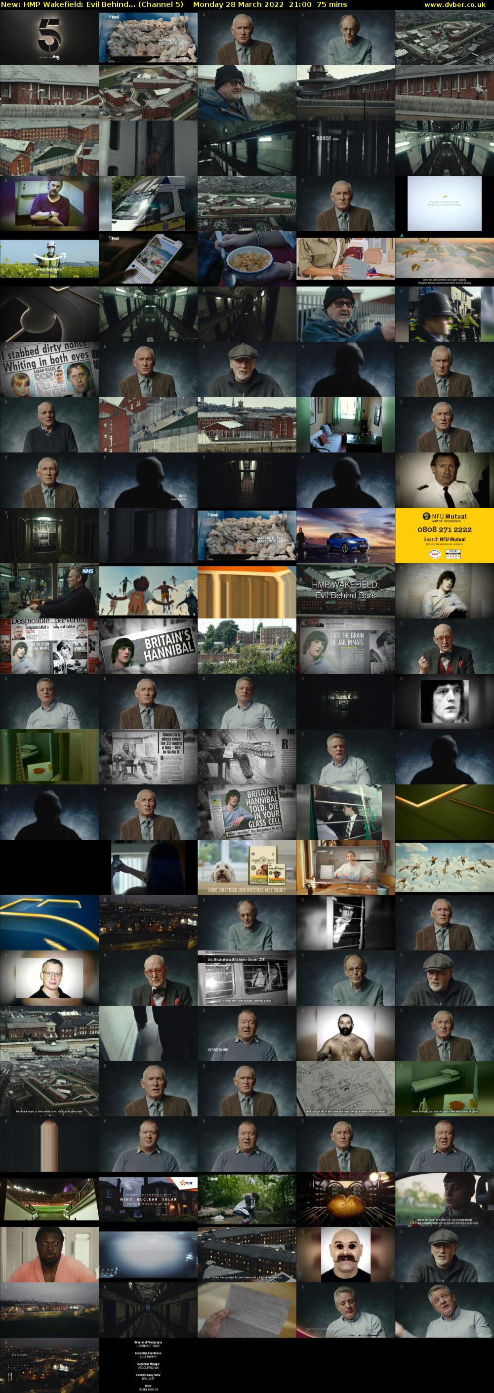 HMP Wakefield: Evil Behind... (Channel 5) Monday 28 March 2022 21:00 - 22:15